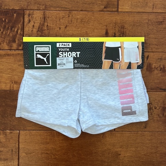2pack Puma Shorts Girl Size S (7-8) New With Tag - Picture 6 of 7
